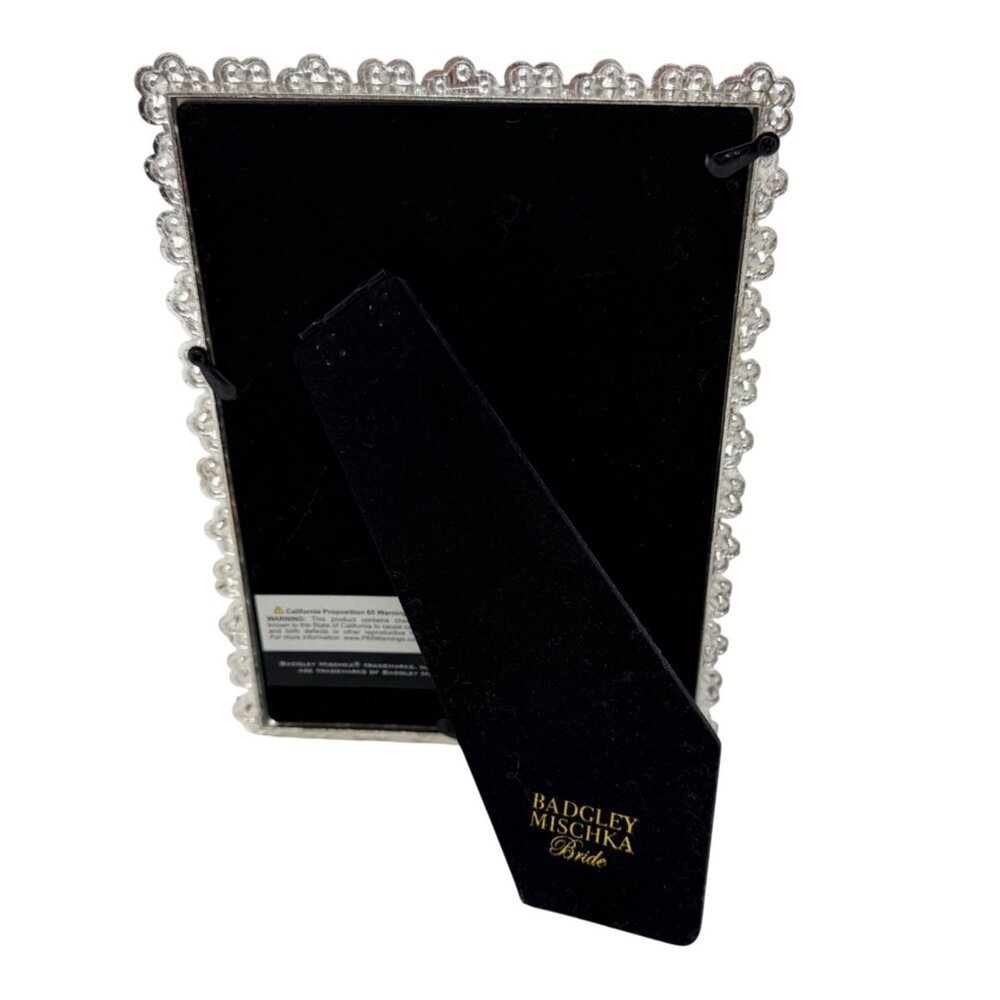 Badgley Mischka Bride Pearl Beaded Photo Frame 5x7 New Unused - Picture 4 of 5